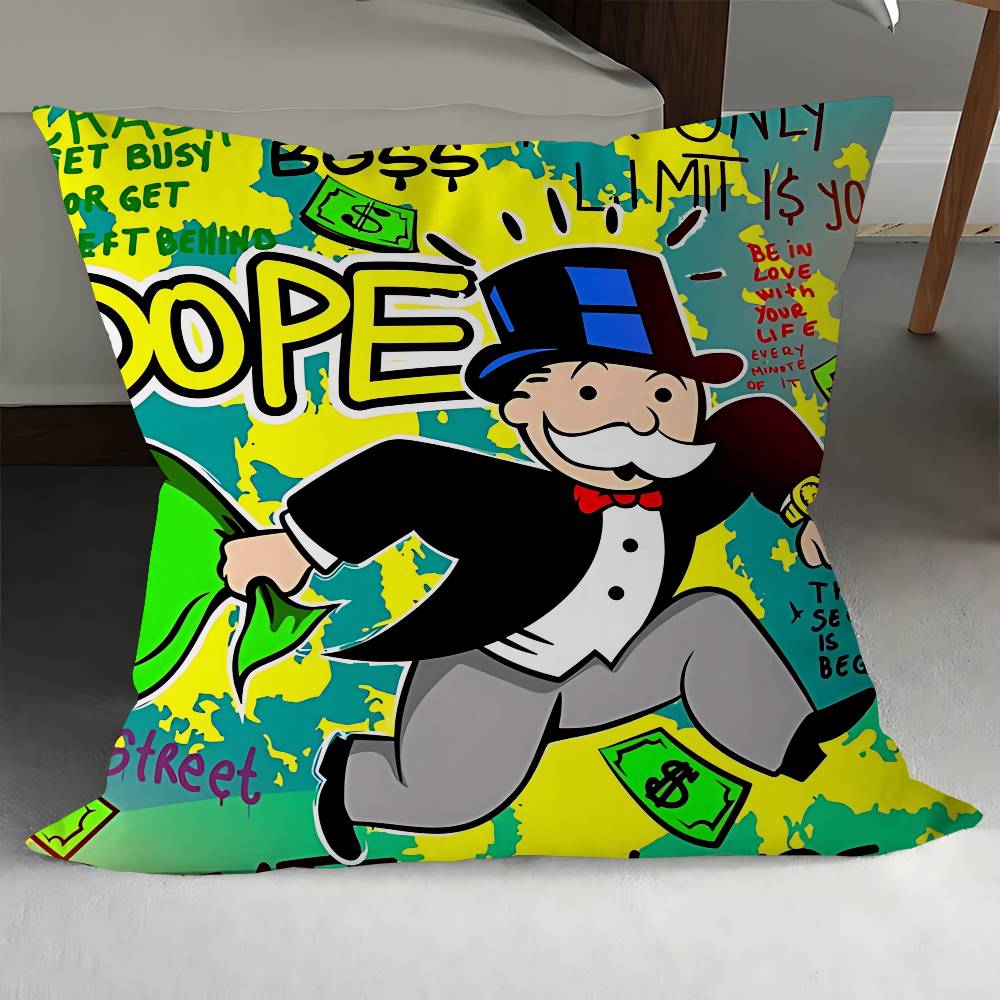 

Доллар Алек Монополия Наволочка 30x50 Полиэстер Подушки для дивана Декоративные накидные подушки Домашнее украшение Наволочка 12x12Inch