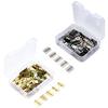 100pcs/Box Hinge W/screws Iron 4 Holes Right Angle Hinge Silver/Gold DIY Decor Furniture Mini 18*16mm Craft Decor Furniture DIY