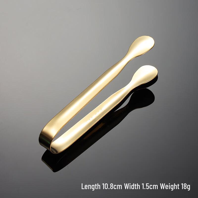 Qianxing Gold 304 Stainless Steel Round Head Sugar Tongs (12-Pack)