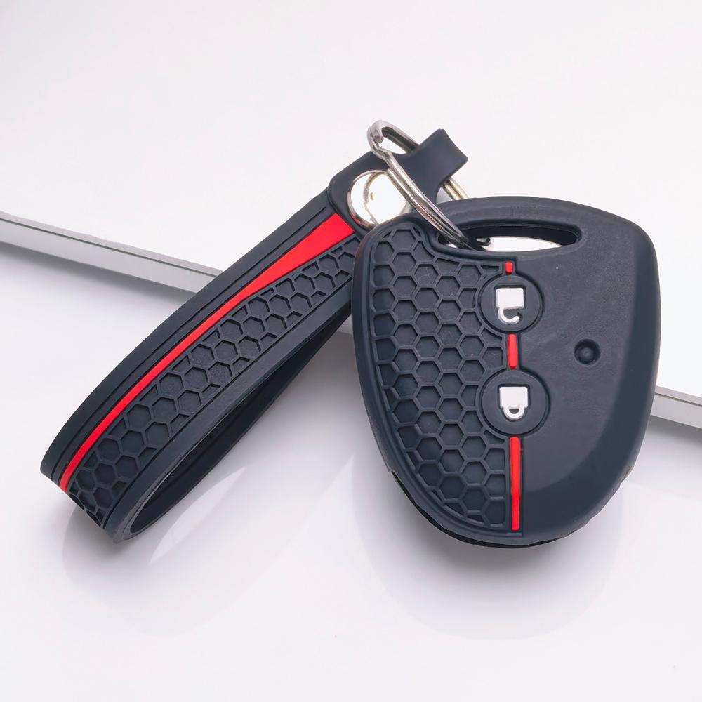 Nyckelskydd för Toyota Hilux Yaris Corolla Rav4 Vigo Vitz Echo Classic med Nyckelring Anti-repskydd Stötsäker Skydd Mjukt Grepp