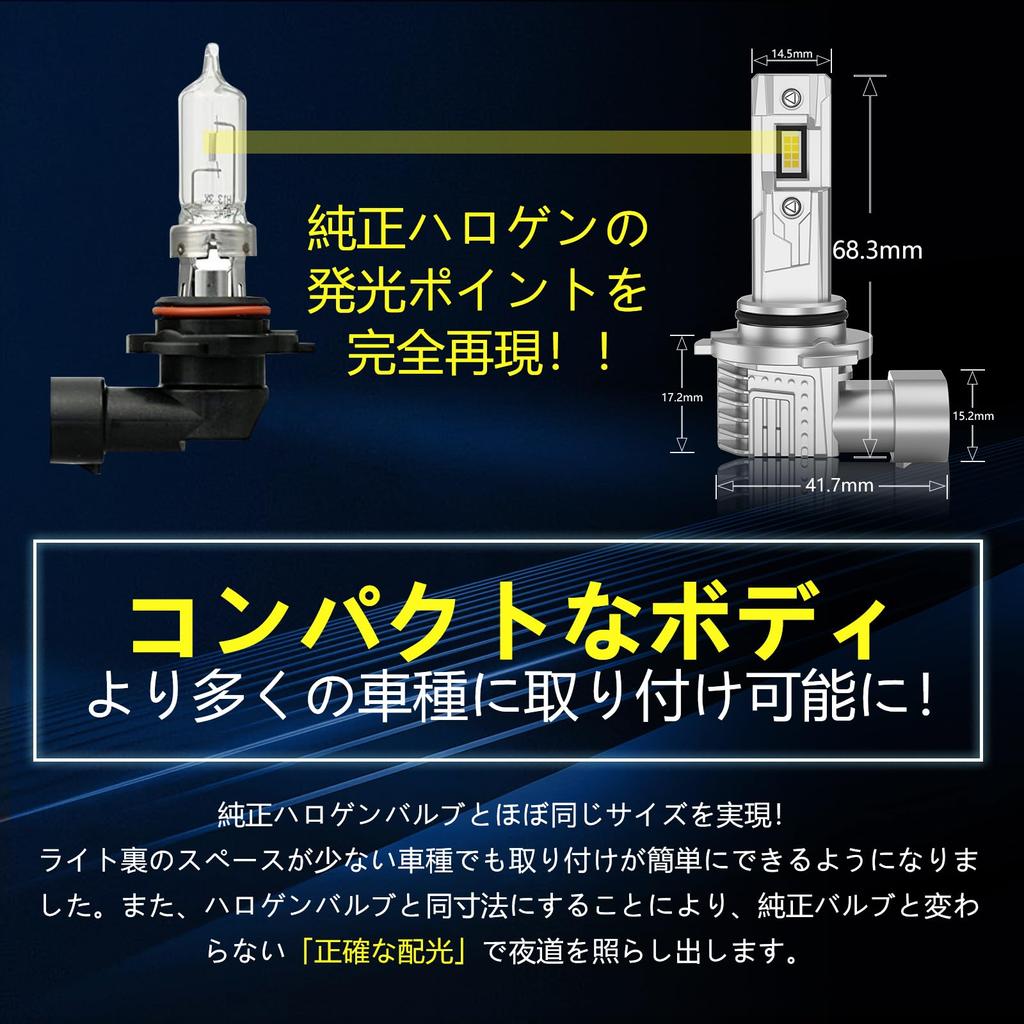 Perrace Hb3 LED Dálkové světlo 6500k Hb3 LED Světlomet, Explozivní světlo, Hb4 LED,