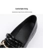 Retro Patent Leather Tassel Loafers with Metal Buckle - Women's British Style Slip-on Flats (Low Heel)