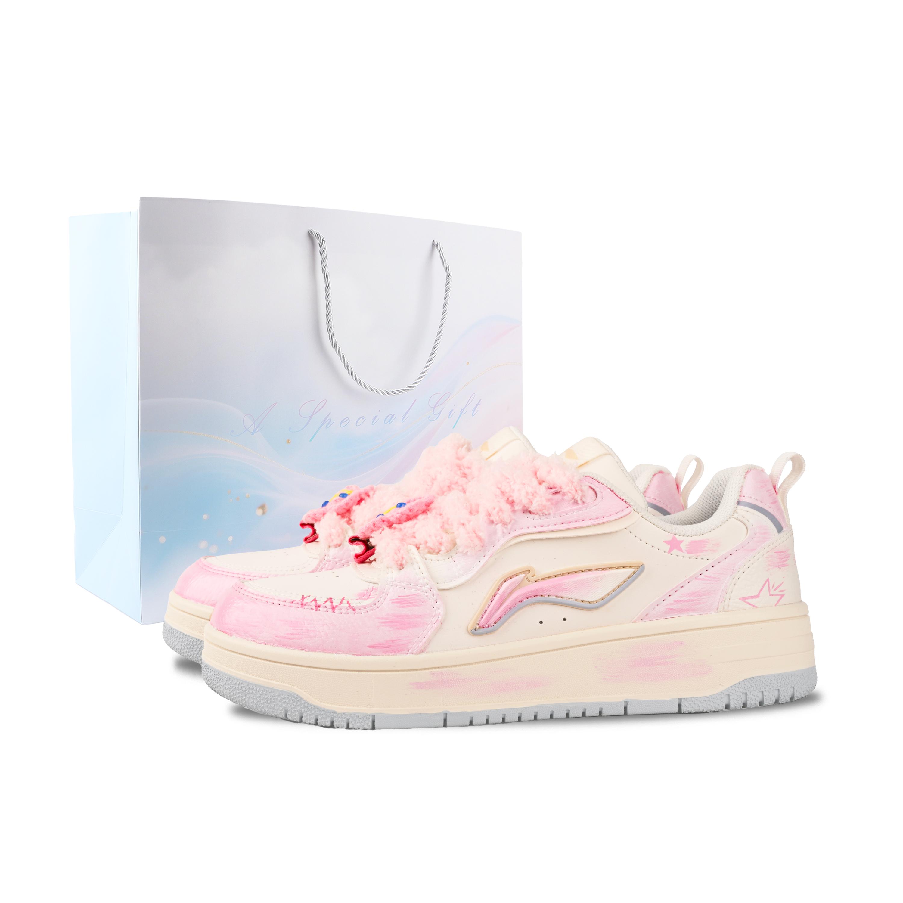 Li Ning Tianji Cushioning Abrasion Resistant Lightweight Low top Skateboard Shoes Women s AGCV342-1(Team1421-) 35.5