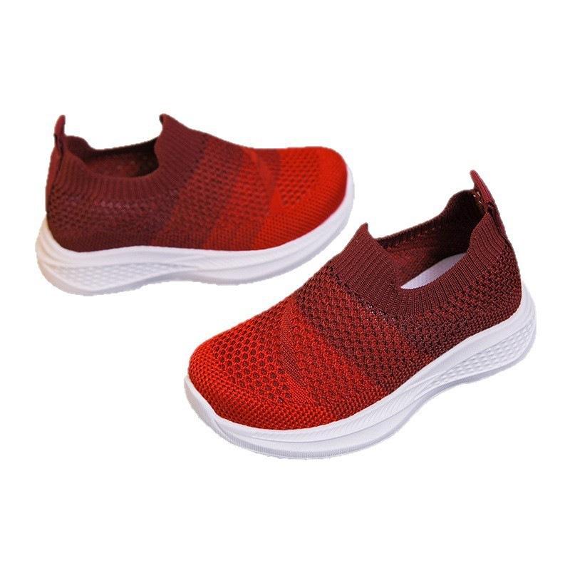 Spring Autumn Kids Breathable Mesh Slip On Sneakers Lightweight Fashion Casual Shoes For Boys And Girls