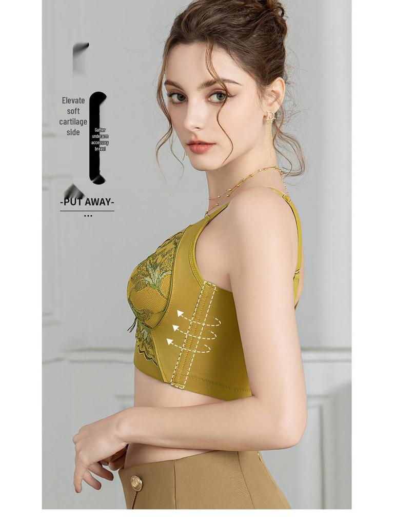 Wireless Lace Shaping Bra for Plus Size Women - Anti-Sagging Support