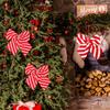 Candy Stripes Christmas Bows for Wreath Red And White Candy Cane Stripes Bow for Garland