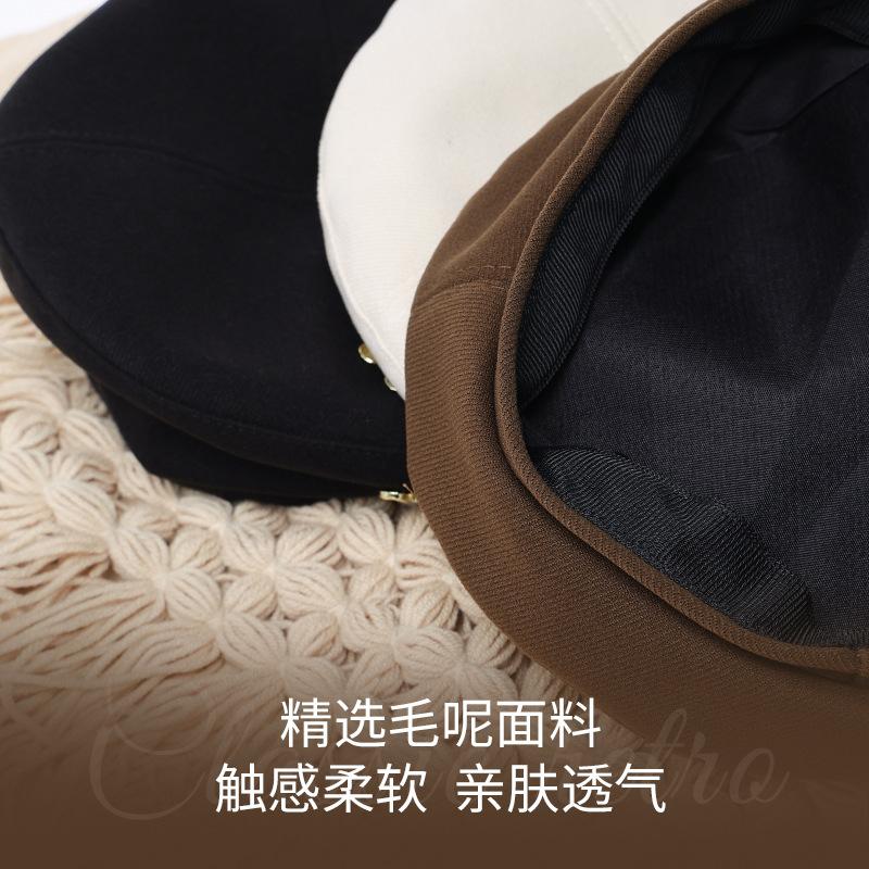 Korean Autumn and Winter Woolen Beret British Style Painter Hat Retro Versatile Face Small Japanese High-end Hat Woman