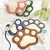 Cartoon Foot Shape Bath Mat Bathroom Door Absorbent Foot Mat Anti-slip Microfiber Bathroom Rug Machine Washable Bath Carpet