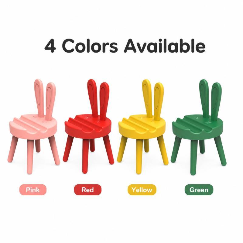 Xiaomi Rabbit Ear Stool Phone Stand, Multi-Slot Bunny Ear Four-Leg Stool with Card Slot, Cute Mini Desktop Ornament & Phone Holder