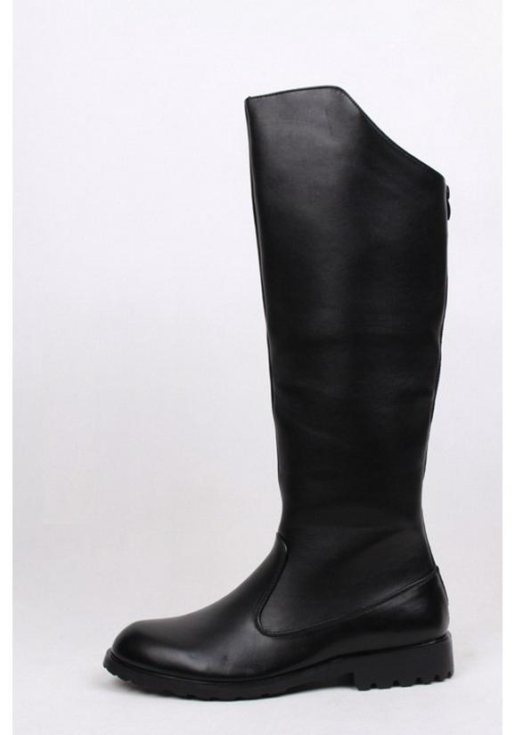 Men's Leather High-Top Riding Boots with Knee Guards - Warm and Stylish Over-the-Knee Motorcycle Boots for Autumn and Winter