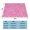 Pink Leopard Print Knitted Blanket Flannel Cheetah Animal Spot Ultra-Soft Throw Blanket for Bedding Couch Bed Rug