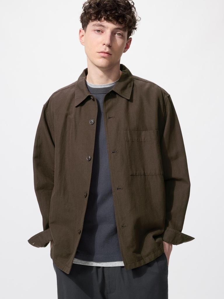 Uniqlo Japan Cotton Linen Shirt Jacket