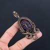 Amethyst Pendant Gemstone Jewelry, 999 Copper Wire Wrapped Pendant, Gift For Women Handmade Pendant