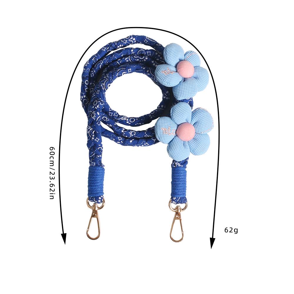 Daisy Flower Crossbody Phone Lanyard: Anti-Lost Handmade Woven Strap with Pendant