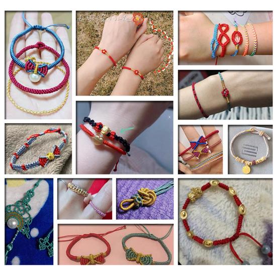 1 Roll 0.8mm Waxed Cord Vibrant Color Easy for Weaving Acrylic Fiber Necklace Bracelet Beading String Jewelry Making Tools