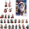 Cat Advent Calendar – 24 Days Christmas Countdown With Cute Kitten Ornaments, Acrylic Cat Tree Pendants, Holiday Decoration Gift