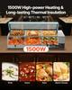 Commercial Food Warmer 3-Pan 1500W Buffet Bain Marie with Glass Cover
