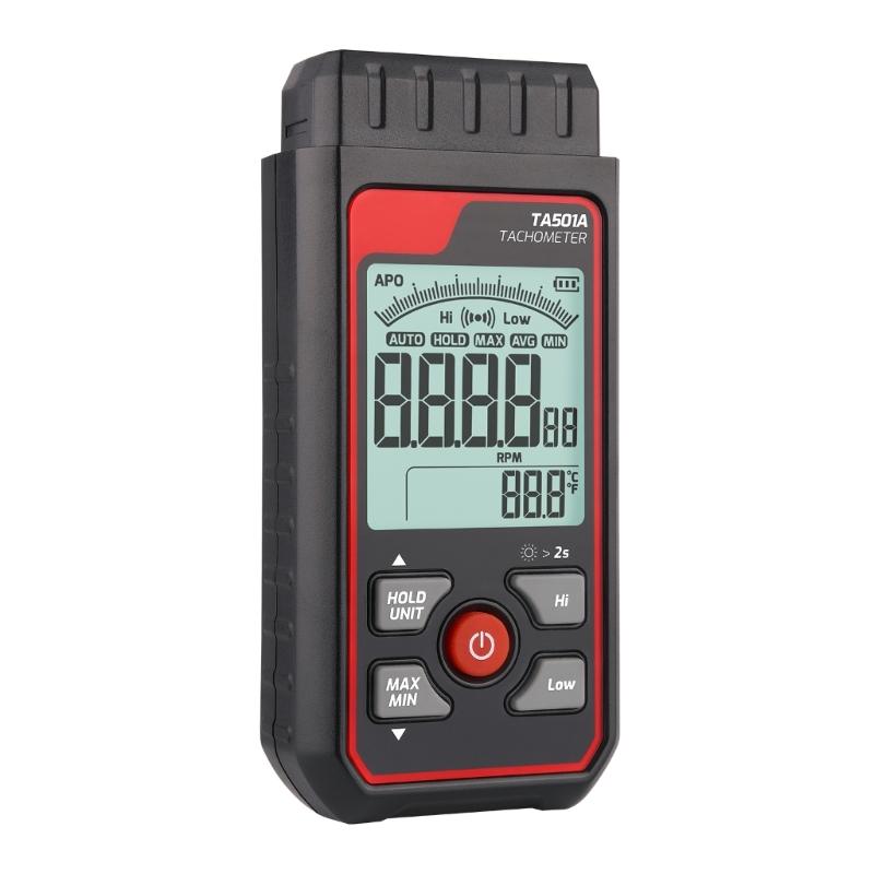 Digital Tachometer 2.5-99999RPM Non-contact LasersRotation Speed Meter Memory Function for Car Motor Fan Washing Machine