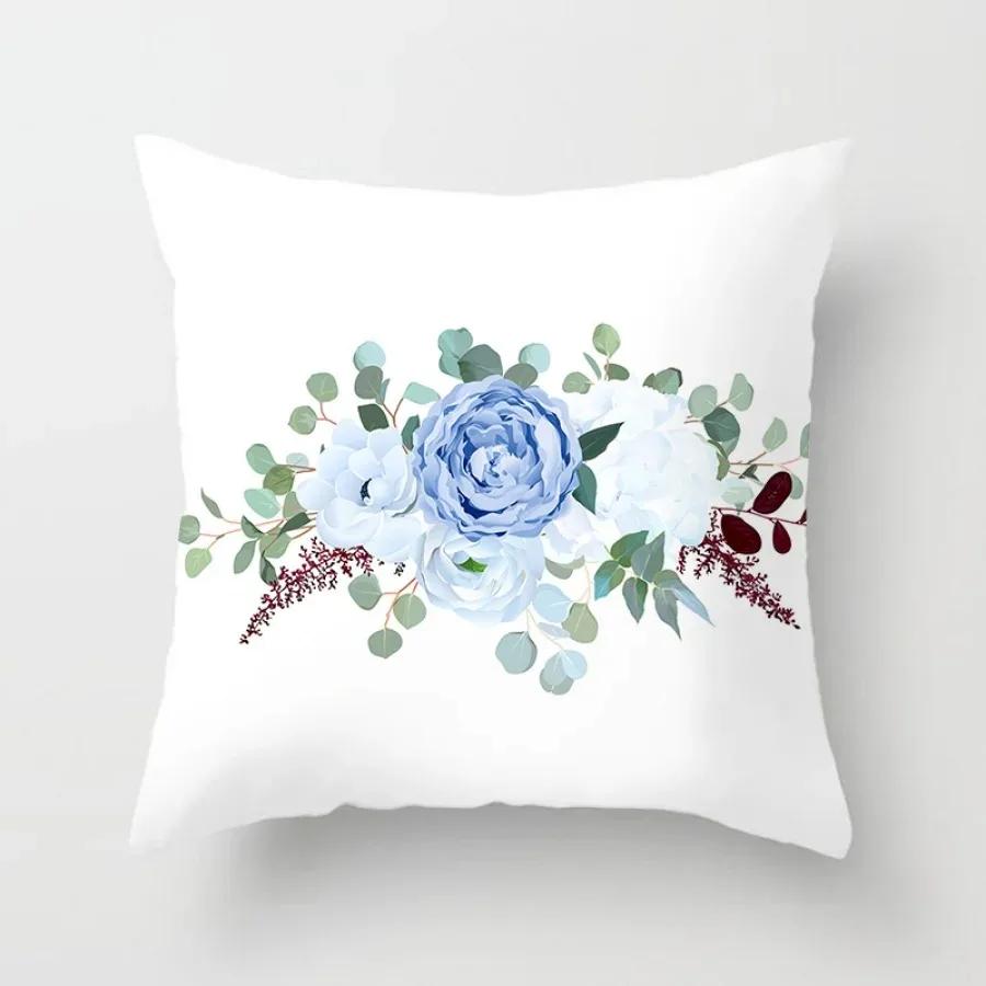 Cute Nordic Simple Flowers Home Decoration Simple Square Decorative Cushion Cover Sofa Pillow Cover