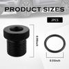 2PCS Car Accessories Adapters With Washers,Durable Steel 1/2X28 To 3/4X16 Adapter For Replace Broken Fittings,Essential Automotive Accessories For