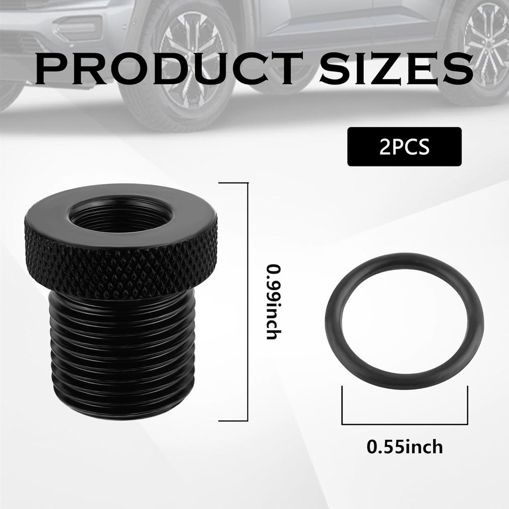 2PCS Car Accessories Adapters With Washers,Durable Steel 1/2X28 To 3/4X16 Adapter For Replace Broken Fittings,Essential Automotive Accessories For