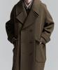 Woosuk Oversized Double Coat (Dark Olive)