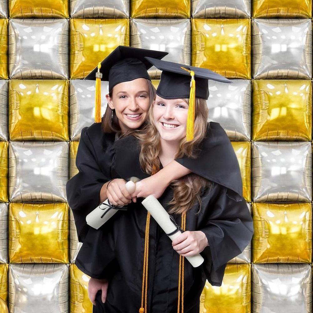 25PCS/Set Double Side Balloons Background Wall Multicolor Garland Kit Balloon Wall Backdrop Square Decoration Supplies