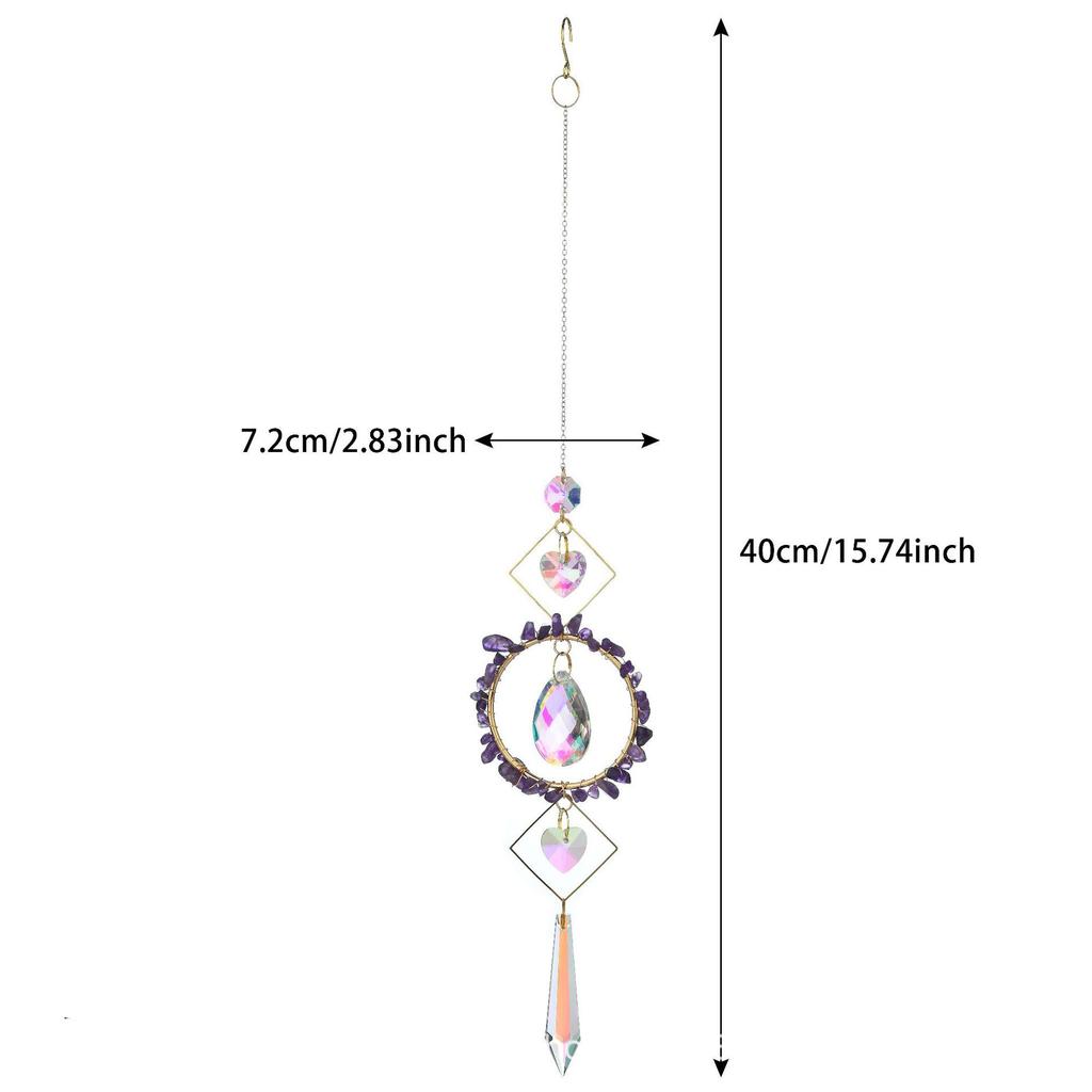 Crystal Prism Suncatcher Glass Prism Light Catching Rainbow Maker Curtain Pendant Wind Chimes Living Room Window Craft Decor