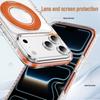 iPhone 17 Pro Max Magnetic Transparent Case with Two-Color Rotating Stand for Apple 16/15 Pro