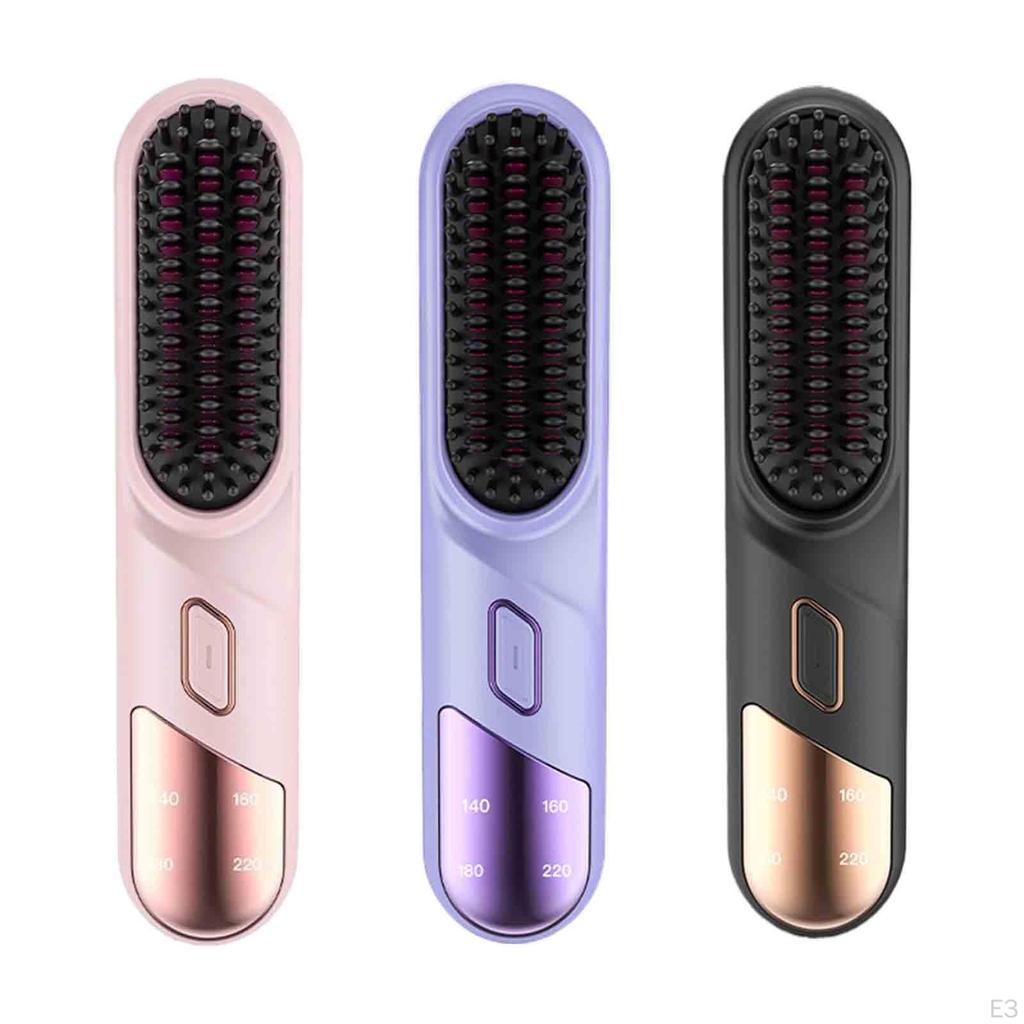 Prostownica do włosów szczotka akumulatorowa antyoparzeniowa podróżna
