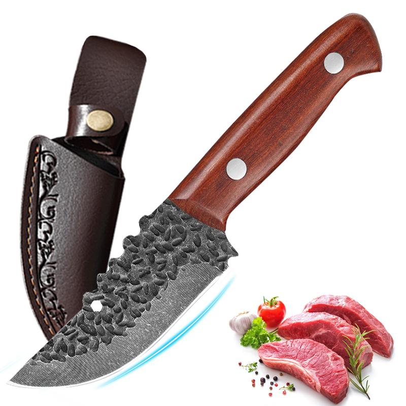 

Нож для мясника, ручной ковки, поварской нож, разделочный нож, кухонный нож для обвалки мяса, для домашней готовки, барбекю, поварской нож из нержавеющей стали