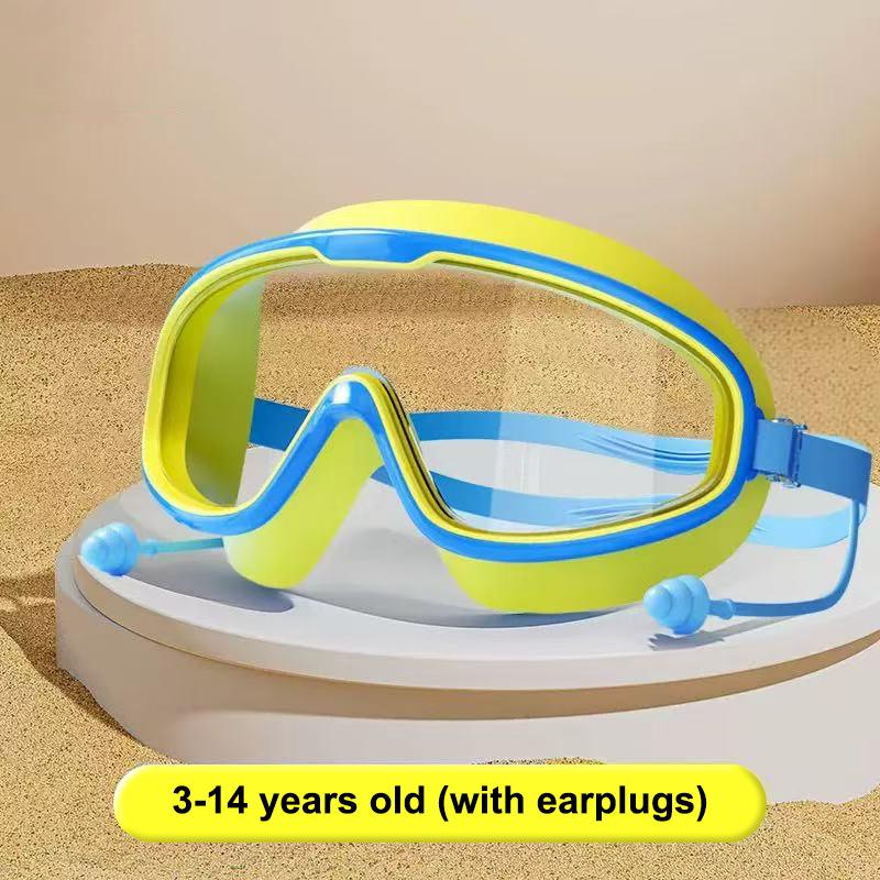 

Large Frame Kids Swimming Goggles Adjustable Strap HD View Anti Fog for Childrens Water Activities
