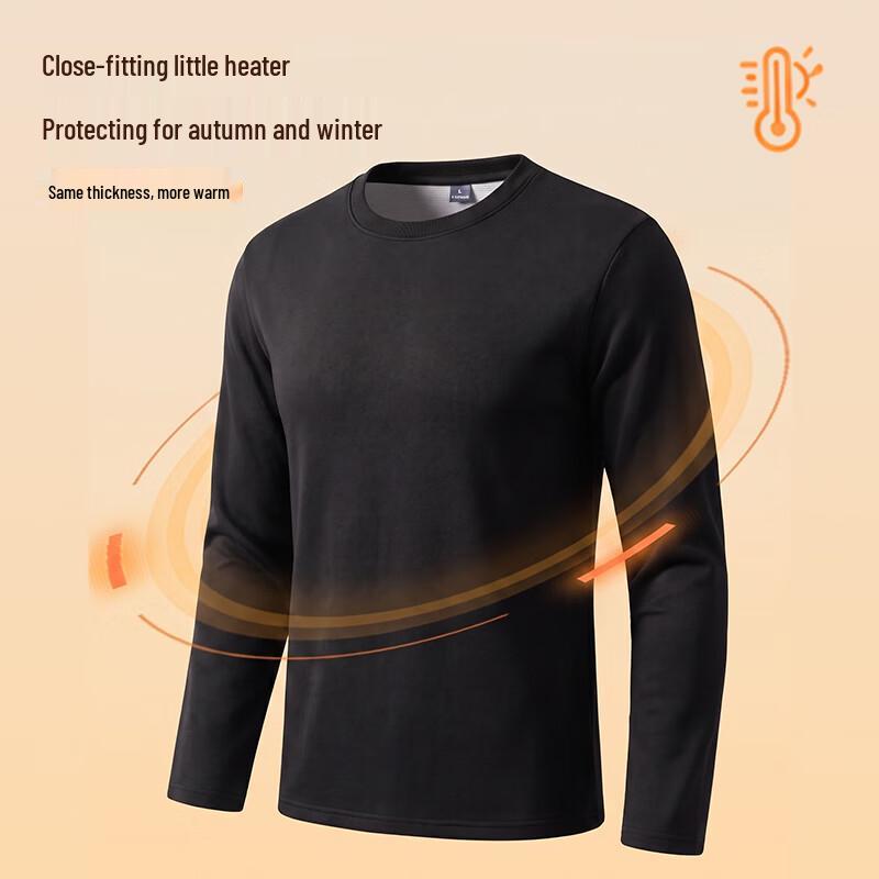 Jeanswest Men's Thermal Long-Sleeve Crew Neck T-Shirt