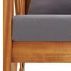 Garden Bench with Cushions 119 Cm Solid Acacia Wood
