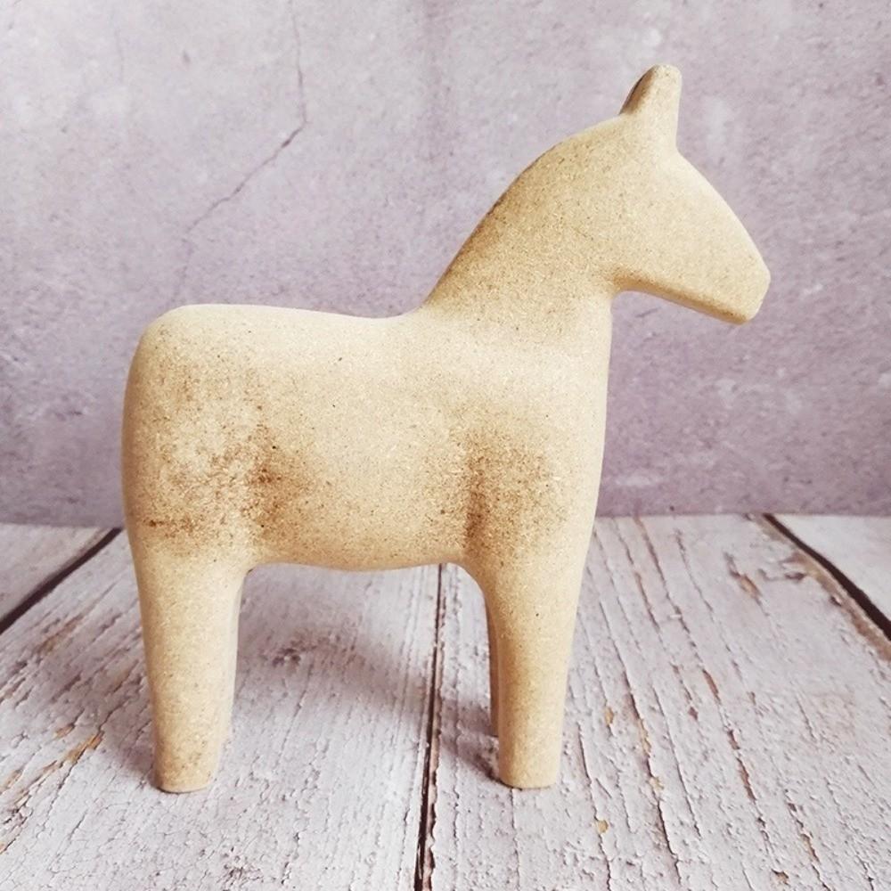 DIY Drawing Wooden Horse Handmade Painting Horse Figure Blank Animal Figurine  Home Decoration