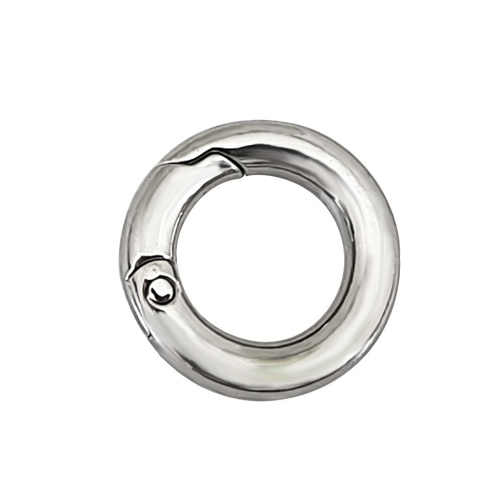 Stainless Steel Spring Ring, Polished Titanium Steel Buckle Key Ring, Bag Buckle Elastic Hook Ring 12*12*2.4mm