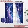 2pcs, 2D FLAT PRINTING Curtains (Without Rod) Cosmic Birthday Modern Modern Curtain 100% Polyester Curtains Decorations For Home