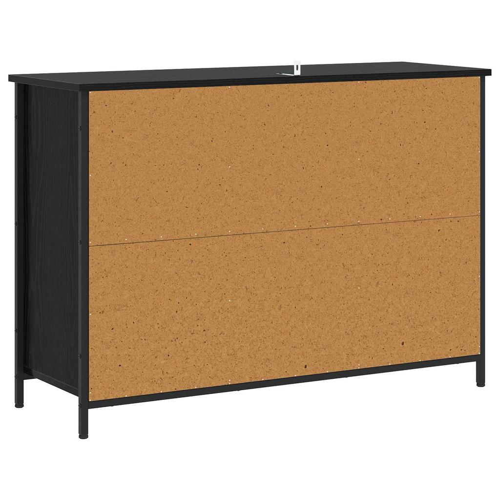 Sideboard Black Oak 100 x 35 x 70 cm Engineered Wood