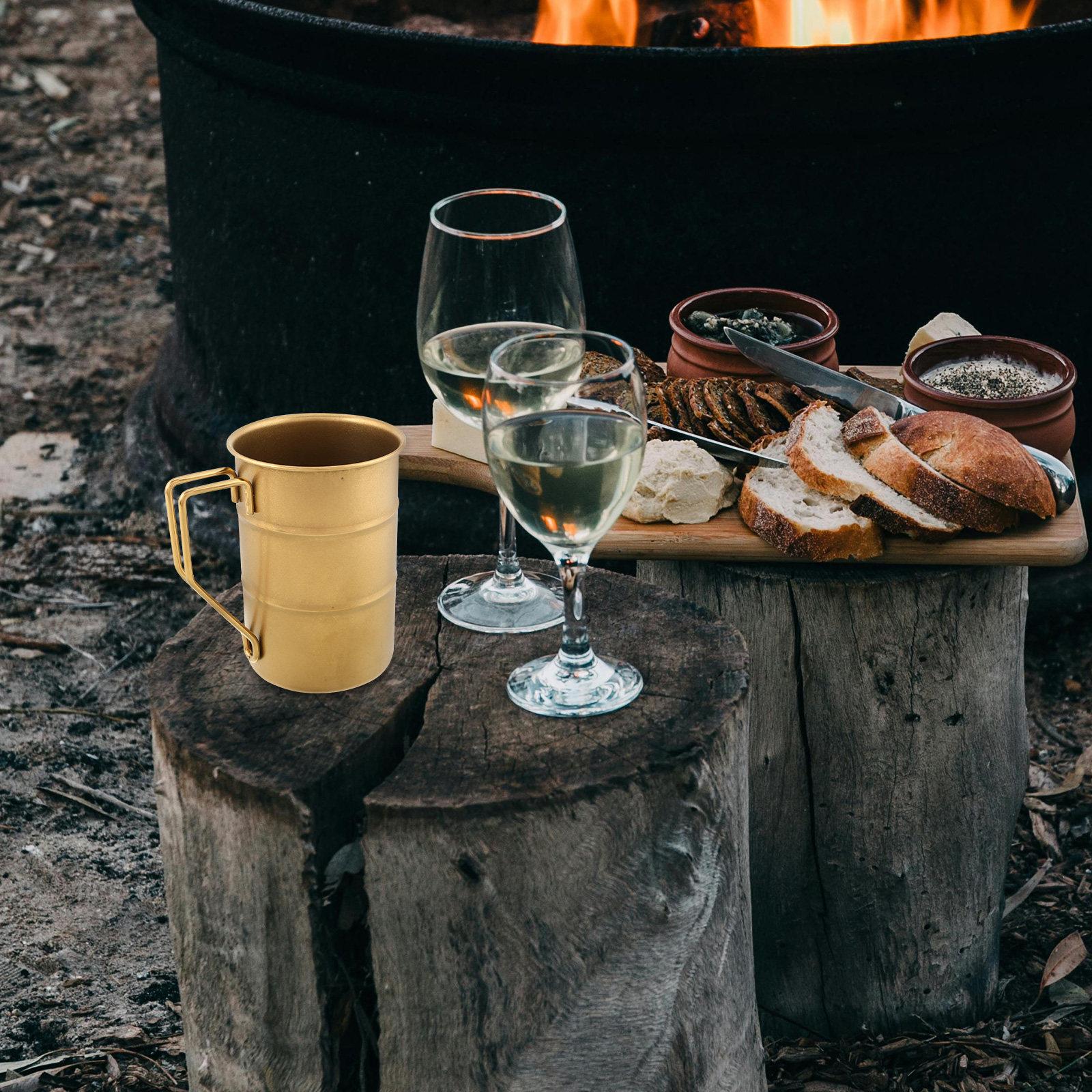 

Retro Vintage Mug Industrial Stainless Steel Coffee Beer Camping Portable Outdoor Drink Party Drinking Cup Cute Mugs other