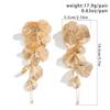 Orecchini Pendenti con Fiori a Petali Grandi Color Oro Esagerato per Donne Classici in Metallo Lunghi Pendenti Piercing Accessori Y2K Nuovo