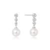 Ania Haie Silver Tennis Bead Stone Pearl Drop Stud Earrings E065-03H