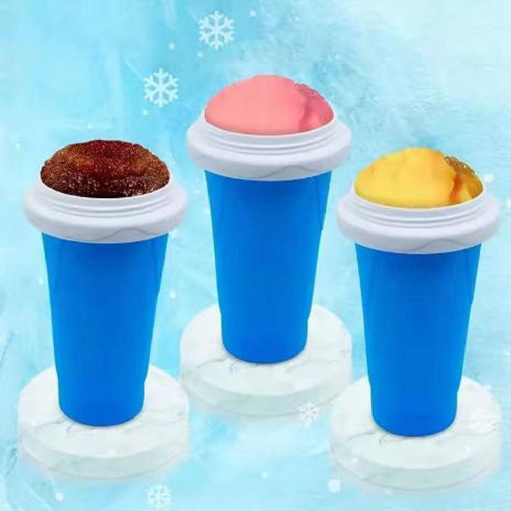 Silicone Smoothies Squeeze Cup Quick-Frozen Slushy Maker Cup Portable Ice Cream Maker Cups  Kitchen