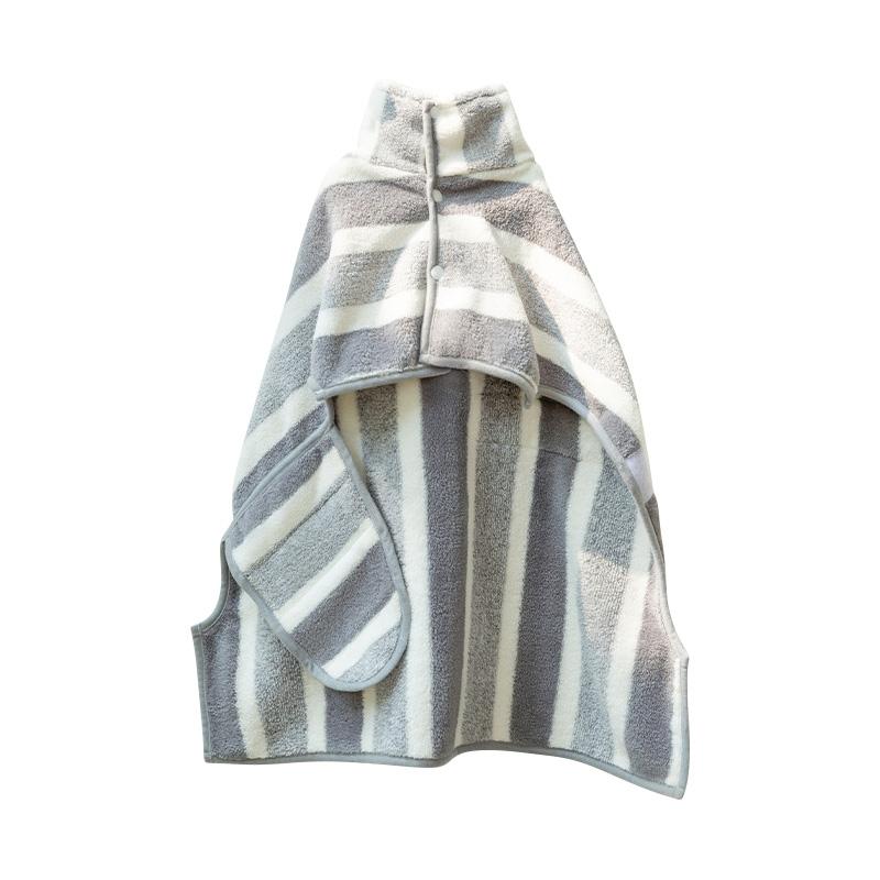 

Dog Bath Robe Absorbent Quick Dry Towel for Golden Retriever Shiba Inu Cat Pet Drying Robe After Bath Soft Coral Fleece Pet Bath Towel S серый