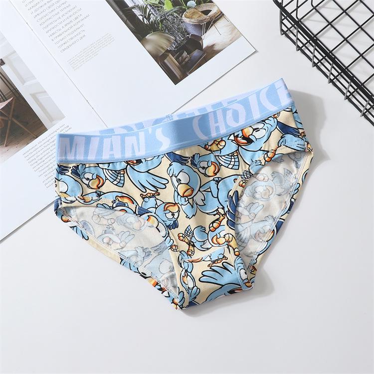 Plus Size Women's Pure Cotton Cartoon Briefs - Antibacterial, Breathable, Unisex, Four-Corner Design