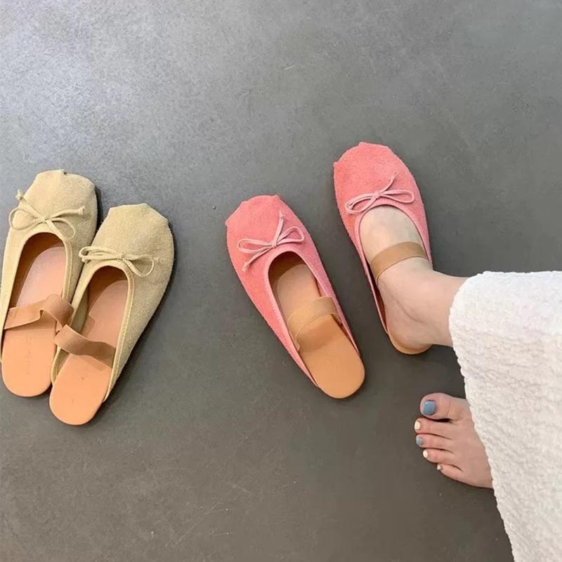 Mode SUOJIALUN 2025 Automne Femmes Nouvelle Marque Pantoufle Mode Bout Rond À Enfiler Dames Élégantes Mules Chaussures Talon Plat Souple Robe Diapositives S