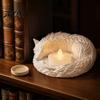 Animal Shaped Candle Holder Wolf Candlestick Holder, Matte 3D Print Stand, Rustic Tealight Candles Ornament for Home Fireplace And Tabletop Dark Style
