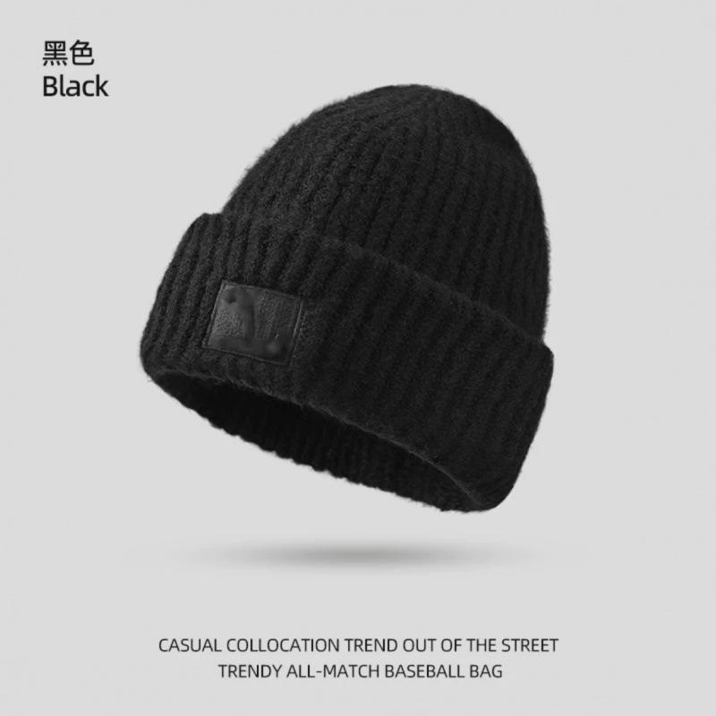 

Flannelette Lined Winter Hats Knitted Hat With Ear Protectors Scarf Mask Set Warm Soft Cap For Women One Size