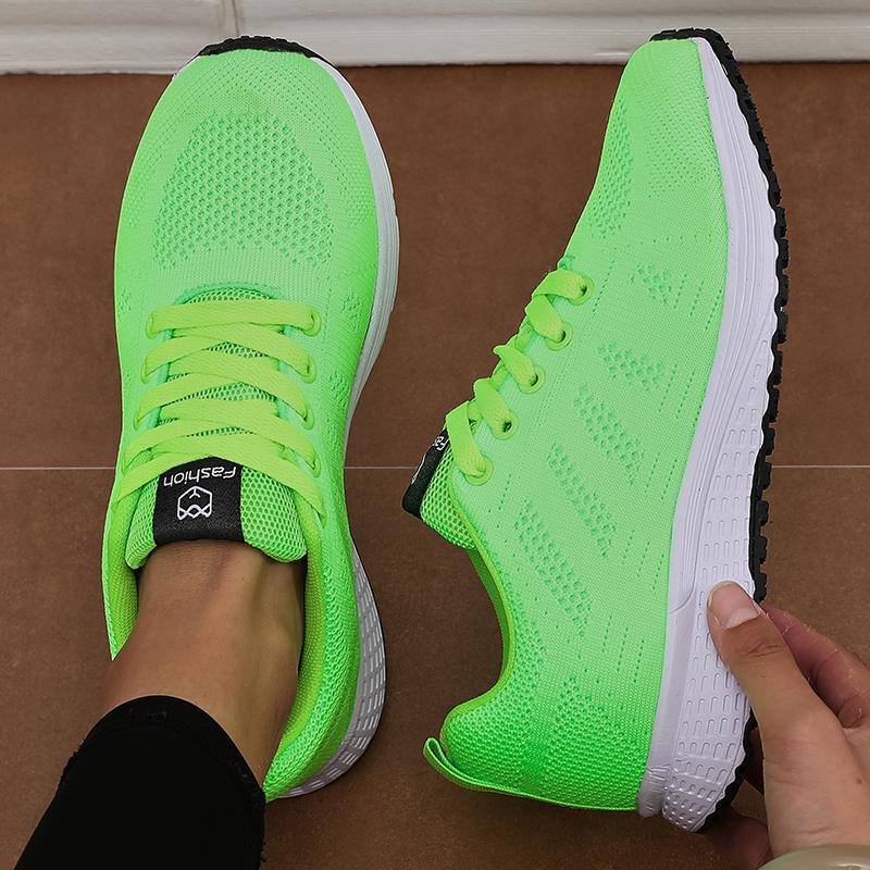 Women's Vegan Mesh Sports Shoes Trendy Luxury Brand Non Slip Flat Shoes Comfortable Track Field Jogging Neutral Casual Shoes