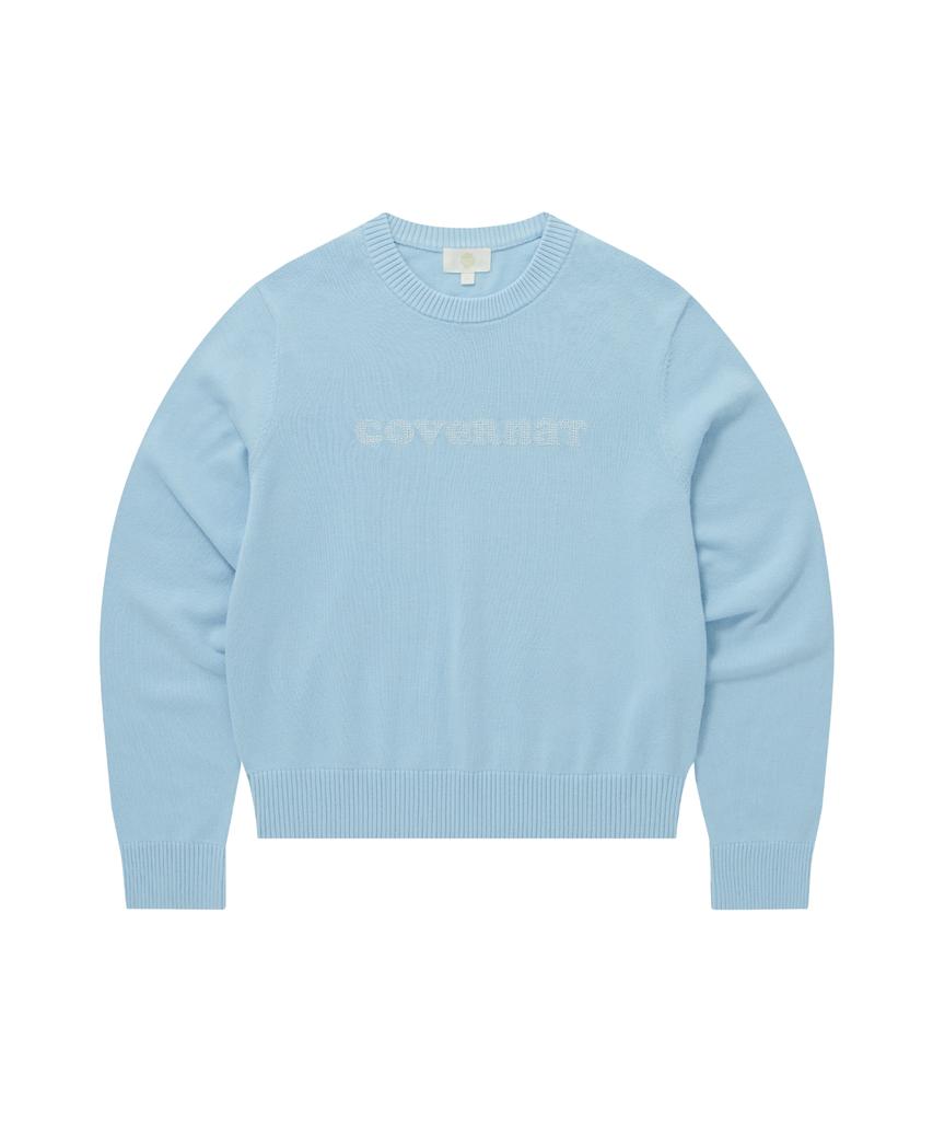 COVERNAT WOMAN Cooper Logo Knit Sky Blue