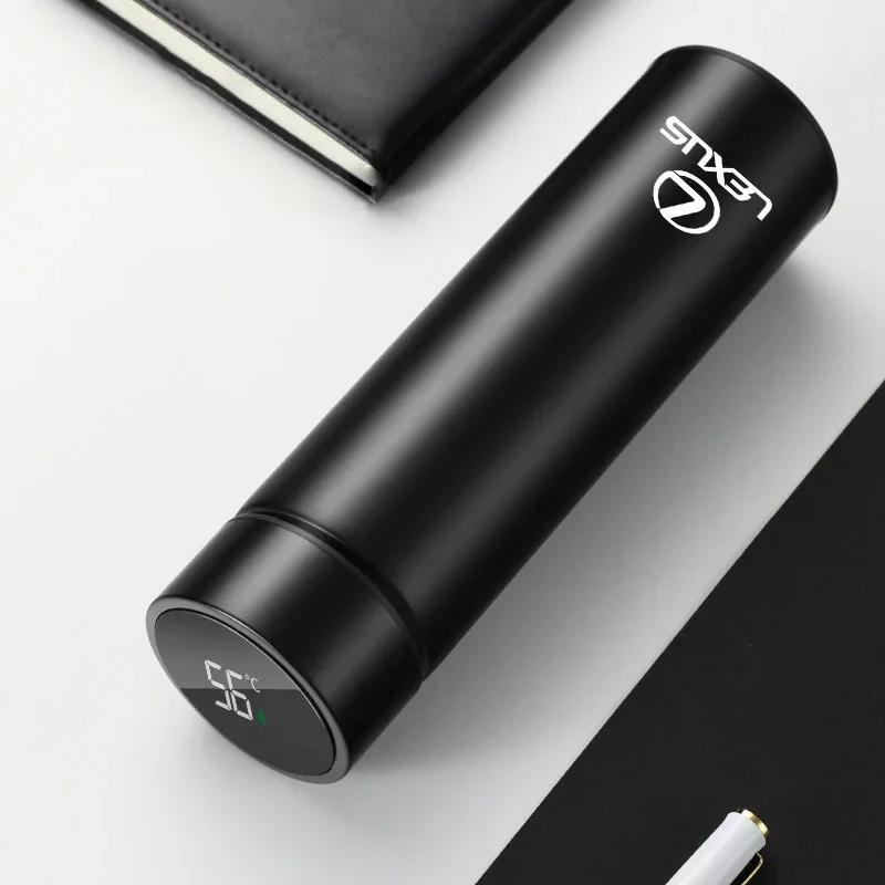 lexus Car Badge Stainless Steel Thermal Insulation Cup Intelligent Temperature Display For RX330 IS250 Ct200h IS350 RX350 NX300h